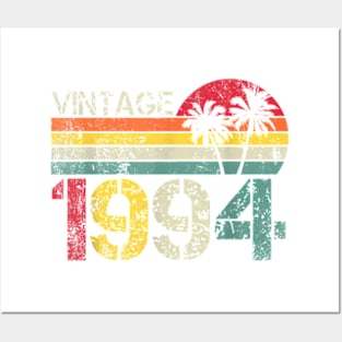 Vintage 1994 30Th Birthday Retro Gift Men Women 30 Year Old T-Shirt Posters and Art